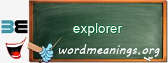 WordMeaning blackboard for explorer